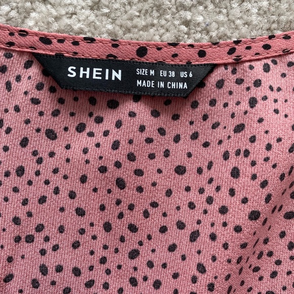 Pink spotted peplum top - Picture 2 of 2